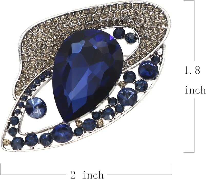 Brooch Pins for Women Girls Fashion Flower Crystal Rhinestone Pearl Jewelry