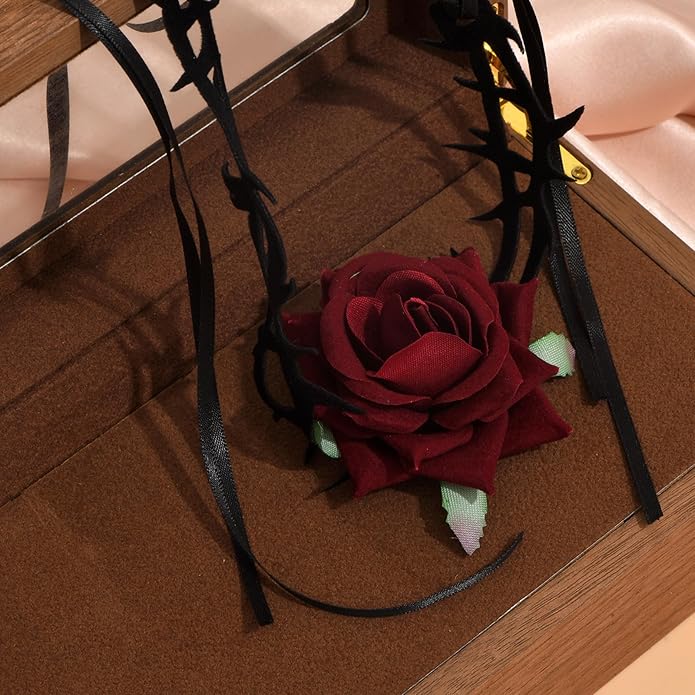 Fesciory Black Necklaces for Women, Adjustable Layered Velvet Leather Lace Collar Necklace, Goth Jewelry Gifts.