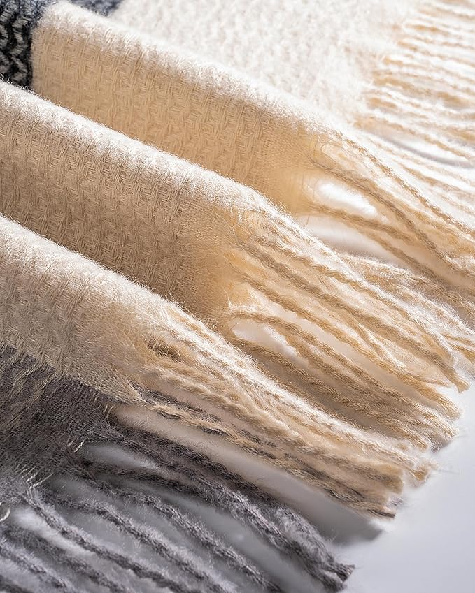 HOLDINA Women's Winter Shawl Wrap for Women–Warm Ponchos with Tassels,Christmas Gift for Mom & Older Women