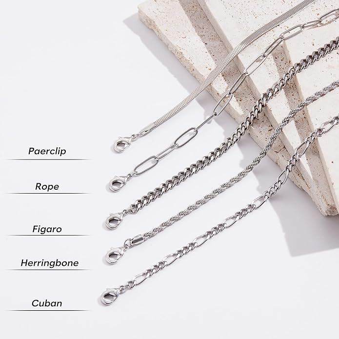 Gold Bracelets for Women Non Tainish,Dainty Bracelets Stack for Women Trendy, Gold Plated Cuff Bracelets Stack With Beaded Cuban Paperclip Snake Rope Bangle Hand Chain Jewelry Gifts for Women