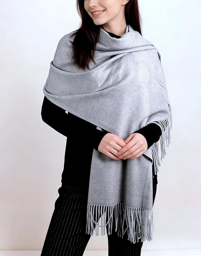 Achillea Warm Cashmere-Feel Winter Scarf – Pashmina Shawl Wrap, Blanket Scarf for Daily Wear, Travel & Cold Weather