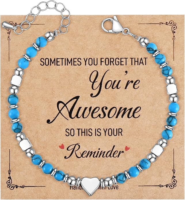 VIBILIA Cross Beaded Bracelets for Women, Inspirational Natural Heart Religious Bracelets for Women, Birthday Christian Gifts for Women on Thanksgiving Christmas Gifts