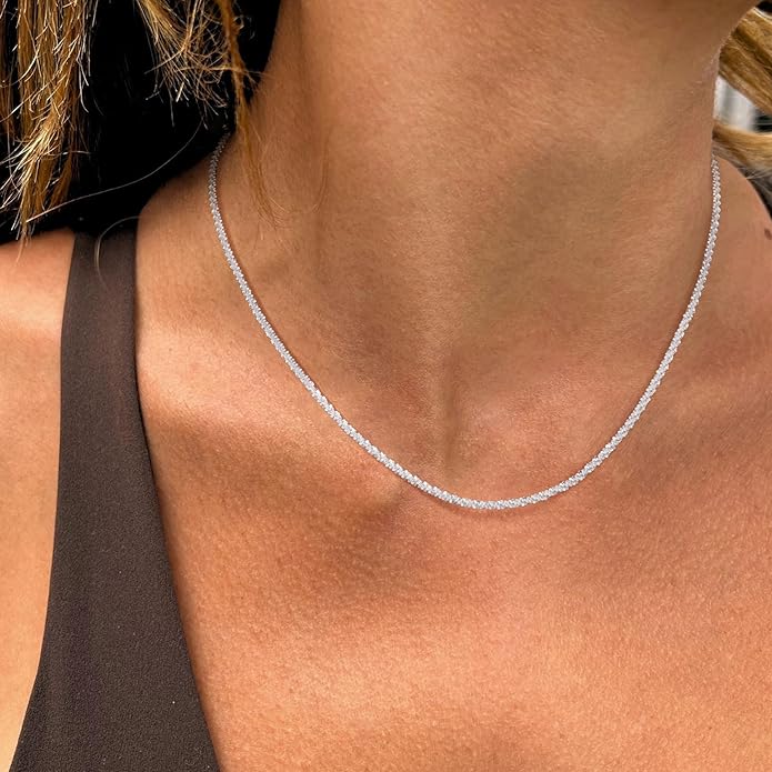 Freekiss Herringbone Necklace for Women,Dainty Gold Necklace,14k Gold Plated Snake,Gold Chain Choker Necklaces,Simple Gold Layered Necklaces,Gold Jewelry Gift for Women