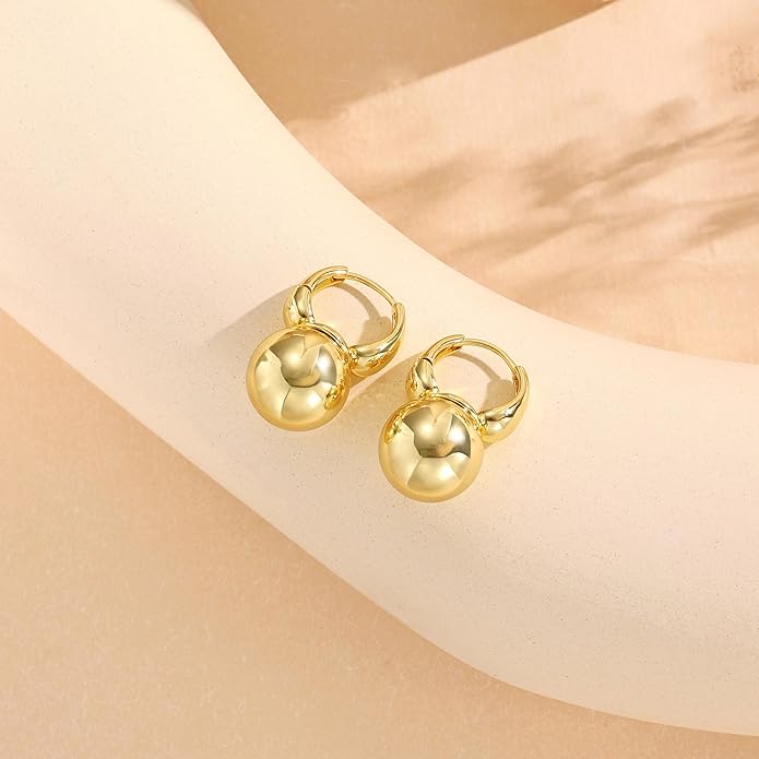 CHESKY Pearl Earrings for Women, Dainty 14K Gold Plated/Silver Plated Drop Quality Handpicked AAA+ Freshwater Cultured Round Pearls Dangle Earrings Wedding Jewelry for Women Gifts