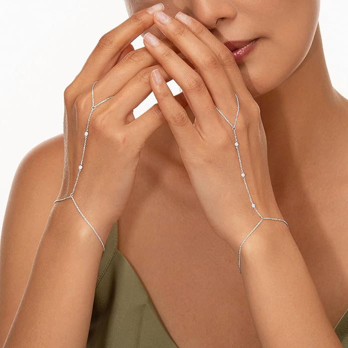 Gold Bracelets for Women Trendy,14K Gold Plated Dainty Stackable Paperclip Cuban Link Chain Bracelets, Simple Cute Cuff Bracelets Jewelry Set Adjustable 7"+2"