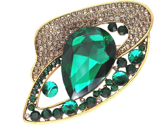 Brooch Pins for Women Girls Fashion Flower Crystal Rhinestone Pearl Jewelry