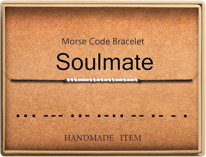 Lcherry Personalized Gift for Women Funny Morse Code Bracelet for Women Friendship Inspirational Gifts for Women