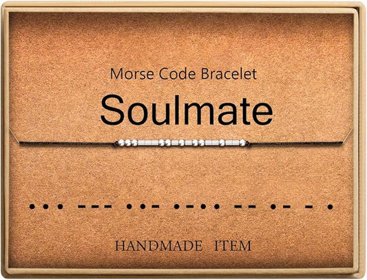 Lcherry Personalized Gift for Women Funny Morse Code Bracelet for Women Friendship Inspirational Gifts for Women