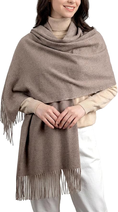 Achillea Warm Cashmere-Feel Winter Scarf – Pashmina Shawl Wrap, Blanket Scarf for Daily Wear, Travel & Cold Weather