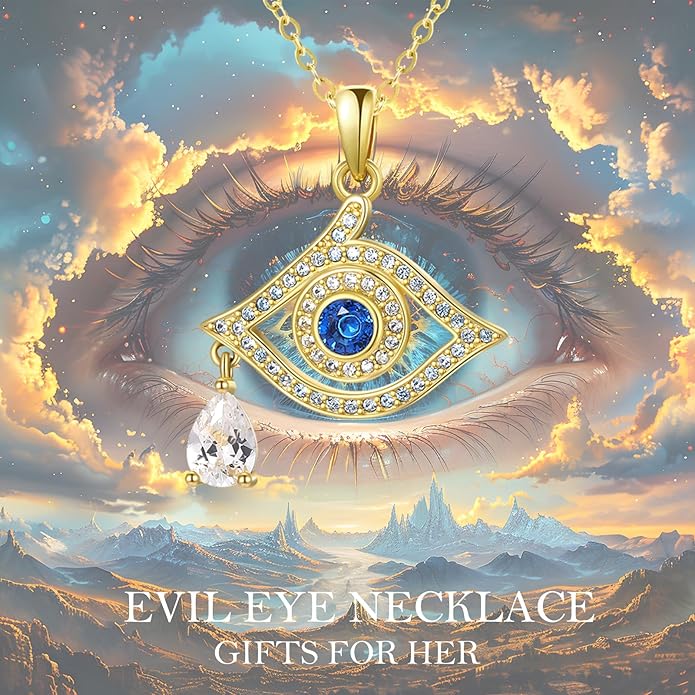 AENEAS Evil Eye Necklace for Women 925 Sterling Silver Necklace Ojo Turco Trendy Jewelry Gifts for Women Wife