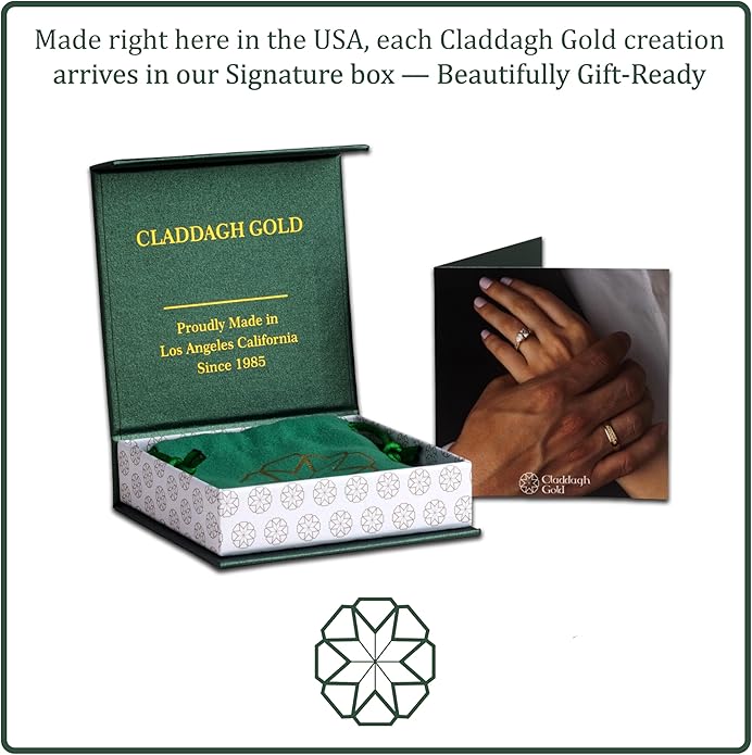 Claddagh Gold 10K or 14K Two-Tone Gold Heart Filigree Pendant Necklace Stud Earrings Set