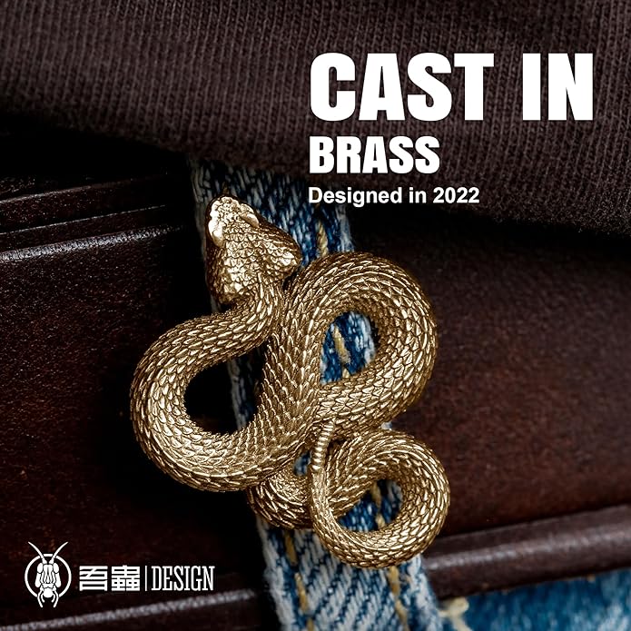 WOOTRON Decoration Best Partner Metal Snake Brooch Rattlesnake Vintage Personality Small Snake, Hat Bag Decorative Accessories