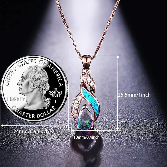 Hermosa Jewelry Sets Australian Created Opal Necklace Earrings Mother's Day Gifts Jewelry for Mom