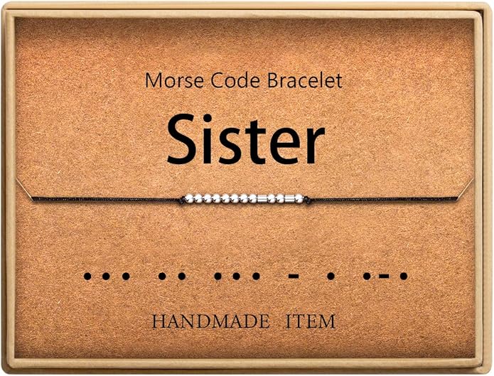 Lcherry Personalized Gift for Women Funny Morse Code Bracelet for Women Friendship Inspirational Gifts for Women