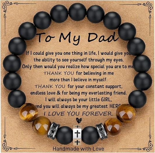 TONY & SANDY Cross Bracelet Men Cool Valentines Day Gifts for Him Teen Boys Son Grandson Nephew, Birthday Easter Christmas Gifts for Teen Boys Adults Men
