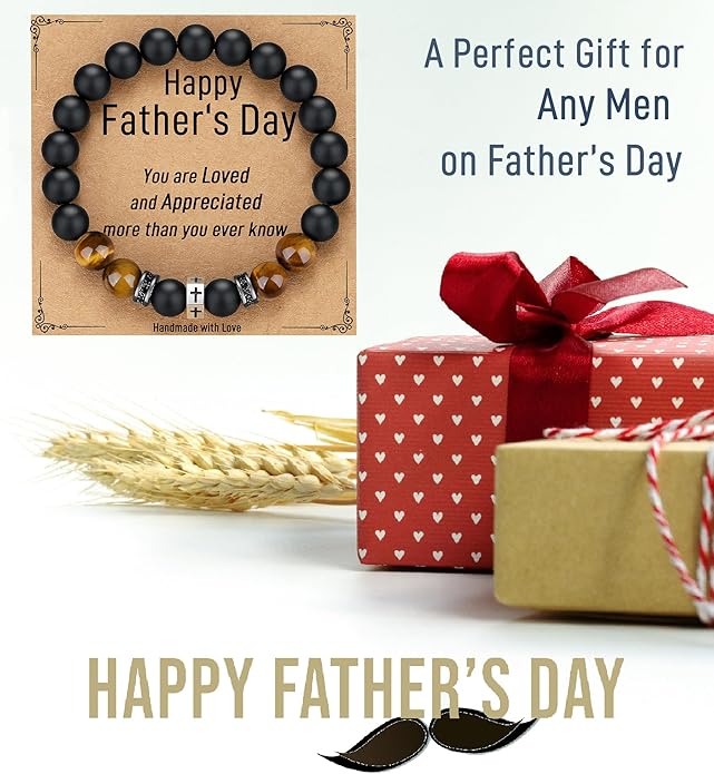 TONY & SANDY Cross Bracelet Men Cool Valentines Day Gifts for Him Teen Boys Son Grandson Nephew, Birthday Easter Christmas Gifts for Teen Boys Adults Men