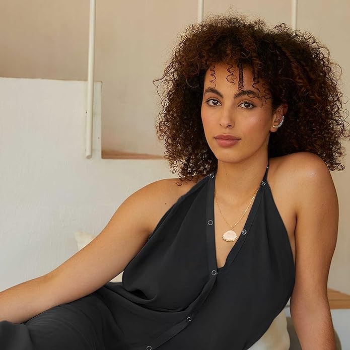 CANEVINKA 18K Gold Plate Coin Pendant Necklace for Women Dainty Compass Sunflower Necklaces Personalized Chain Layered Jewelry