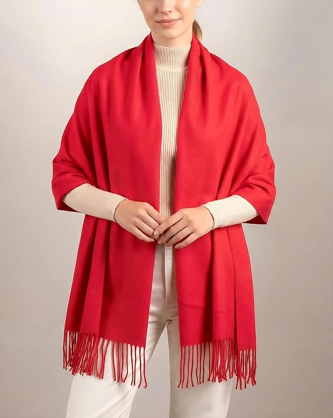 Achillea Warm Cashmere-Feel Winter Scarf – Pashmina Shawl Wrap, Blanket Scarf for Daily Wear, Travel & Cold Weather