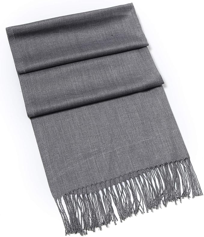 Cindy & Wendy Pashmina Shawls and Wraps Large Scarfs for Women Wedding Party Bridal Long Fashion Solid Shawl Wrap Fringes