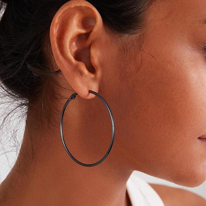 Gacimy Gold Hoop Earrings for Women 14K Gold Plated, 925 Sterling Silver Post Hypoallergenic Earrings Hoops for Women