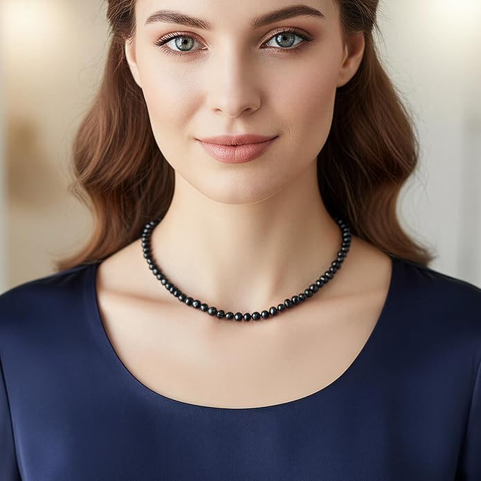 Natural Pearls Choker Necklace for Women Freshwater Baroque Pearl Strand Necklace Chain Cultured Baroque Pearl 18K Gold Plated & S925 Sterling Silver Clasp Choker