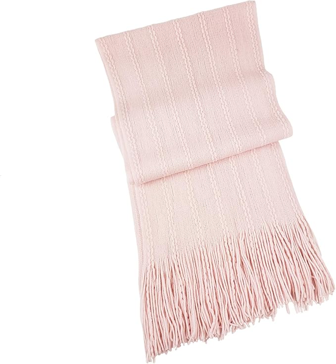 BRUCERIVER Women's Ultra Soft Knit Scarf & Glove Set Touchscreen Function Cable Design