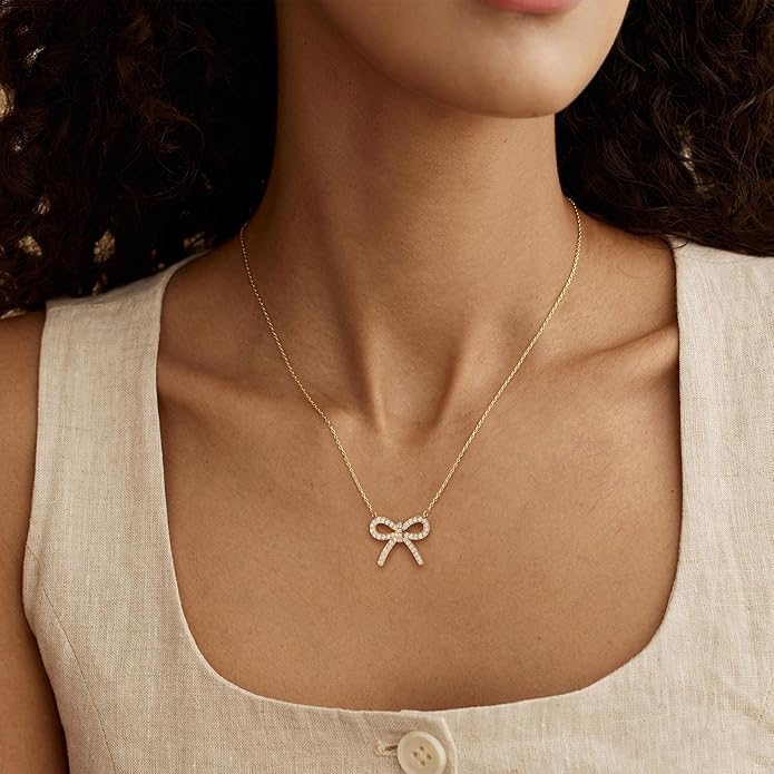 Gold Necklace for Women-14K Gold Plated Bow,Dragon,Shell, Palm Tree, Seahorse, Conch Shell,Sardines, Cowboy Boot,Bat,Bunny Pendant Beachy Jewelry for Women Gifts