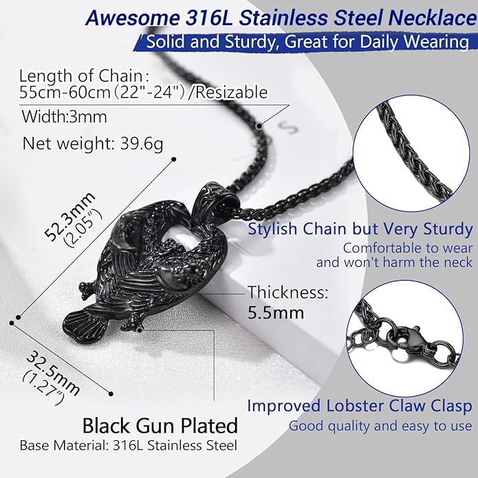 PROSTEEL Norse Viking Jewelry for Men Women, Vintage Thor Hammer/Thor Axe/Raven/Odin Necklace, 316L Stainless Steel Pendant Chain, Come with Box