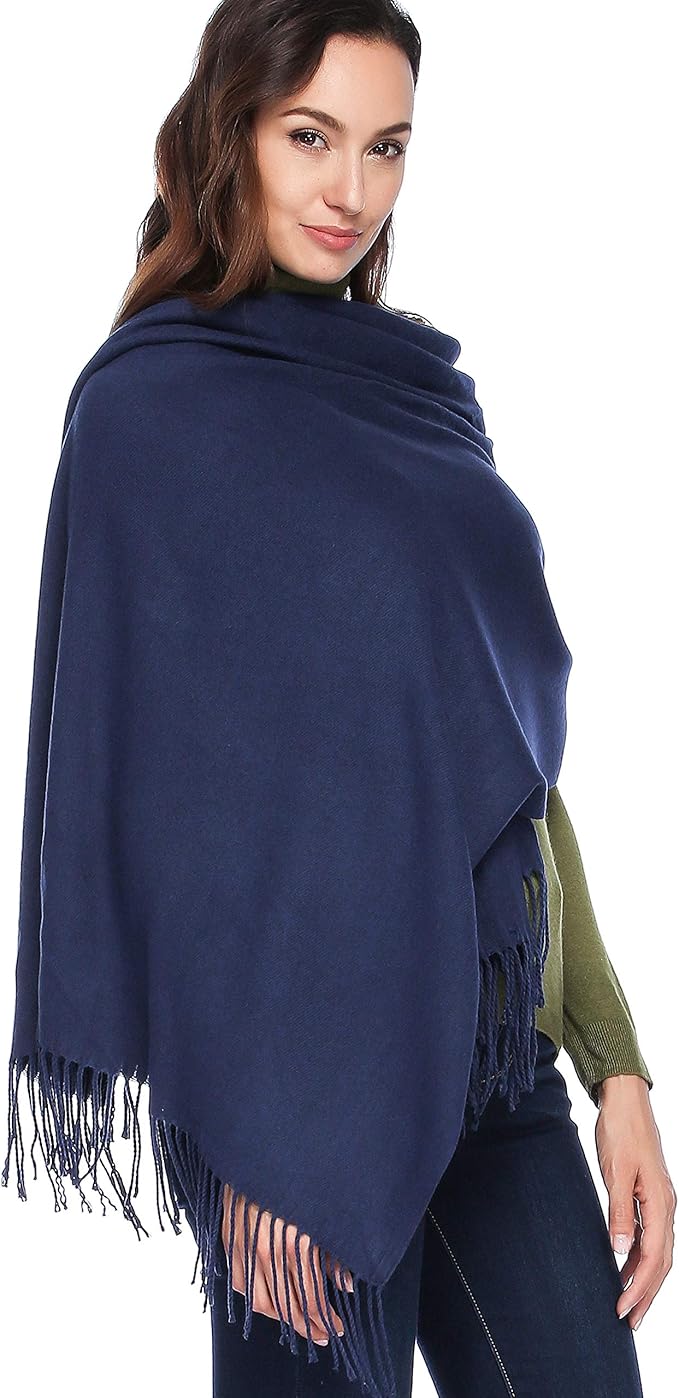 HOYAYO Extra Large Thick Pashmina Shawl Wraps - Wool Soft Winter Warm Scarves Travel Blanket for Women
