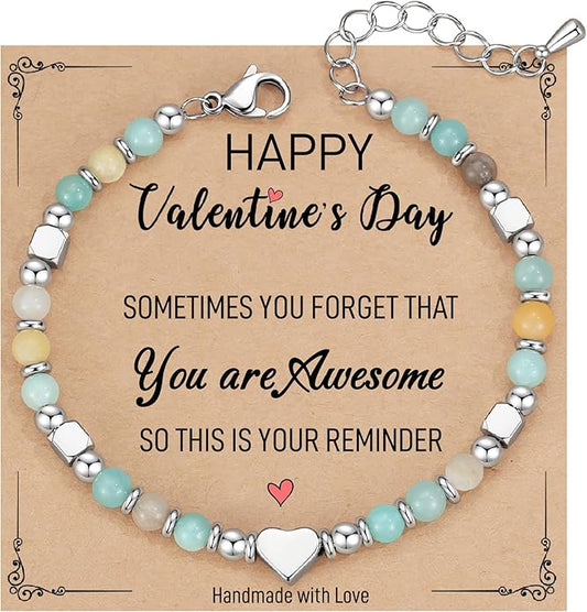 TONY & SANDY Tiny Beaded Bracelets for Women, Sometimes You Forget You're Awesome Gift, Unique Stocking Stuffers for Women, Mom, Daughter, Wife, Coworker, Best Friend, Bestie, Granddaughter