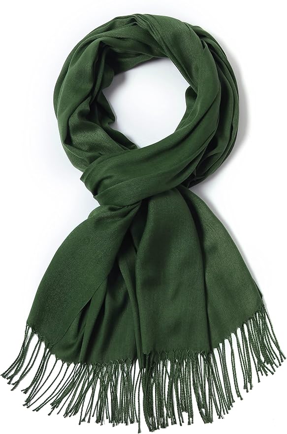 Cindy & Wendy Pashmina Shawls and Wraps Large Scarfs for Women Wedding Party Bridal Long Fashion Solid Shawl Wrap Fringes