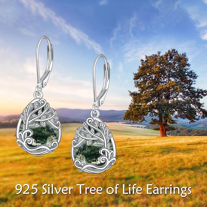 Moonstone Filigree Drop Dangle Teardrop Earrings 925 Sterling Silver Moonstone Leverback Earrings for Women Jewelry Gifts