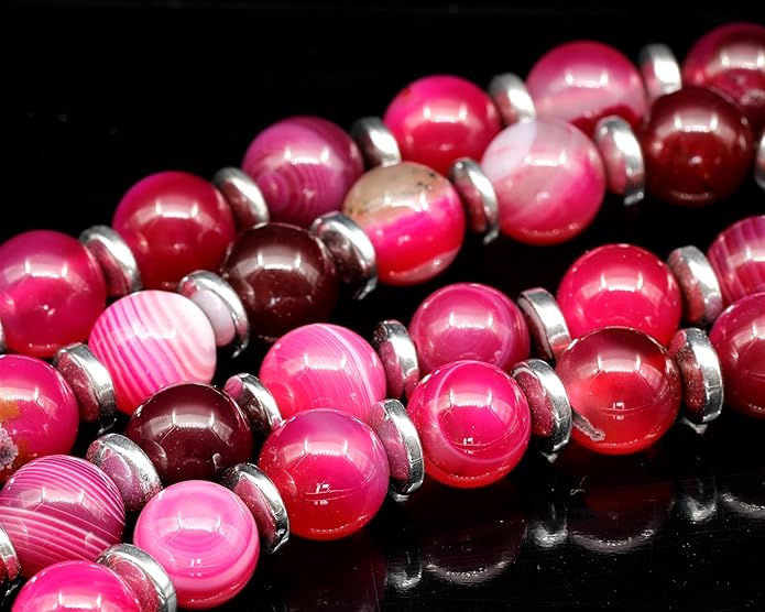 Natural Carnelian Agate Silver Pendant, Genuine Black Onyx Beaded Necklace, Gemstone Strong Necklace, 18x13 Cabachon, Fashion Dainty Jewelry, Healing Crystal Chakra Necklace, Minimalist Necklace