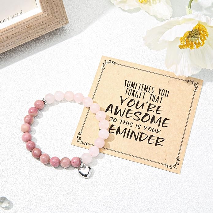jewelrycard Sometimes You Forget Your Awesome Bracelets for Women, Birthday Christmas Gifts for Women Stocking Stuffers for Teen Girl Gifts Trendy Stuff, Inspirational Jewelry for Women Girls