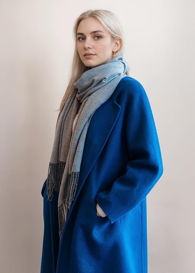 Achillea Warm Cashmere-Feel Winter Scarf – Pashmina Shawl Wrap, Blanket Scarf for Daily Wear, Travel & Cold Weather
