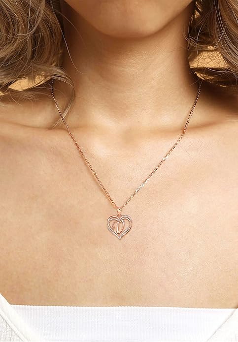 INFUSEU Unique Initial Necklaces for Women Girls Small Heart Letter Jewelry, Meaningful Personalized Gifts