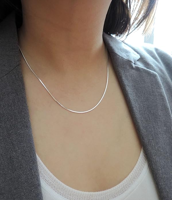 DEARMAY 14K Gold Plated Necklaces for Women, Dainty Gold Herringbone Choker Necklace Thin Layered Snake Chain Jewelry for Gifts