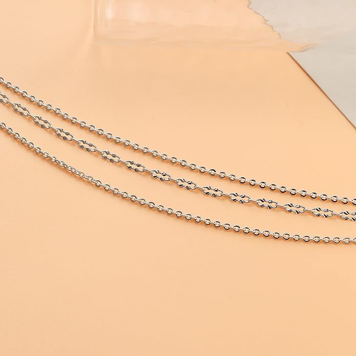 Pencros Dainty Layered Anklet,14K Gold Filled Cute Beads Satellite Chain Heart Boho Adjustable Anklets for Women