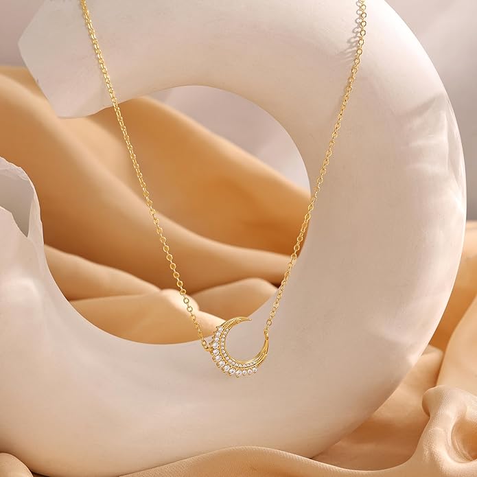 CHESKY Layered Necklaces for Women Trendy, Dainty 14k Gold Plated Pendant Necklace Layering Necklace for Women Non Tarnish Hypoallergenic Sun Gold Necklace Stack Gold Jewelry for Women Gifts