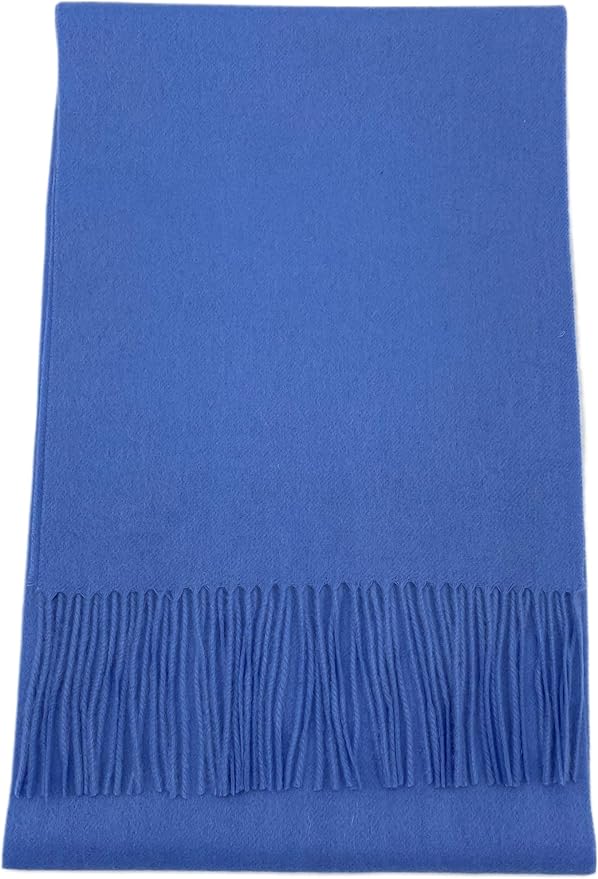 Alashan Cashmere Ultra-Fine Merino Wool and Cashmere Blend Woven Scarf -Luxe fabric-Lightweight- 72" x 12"