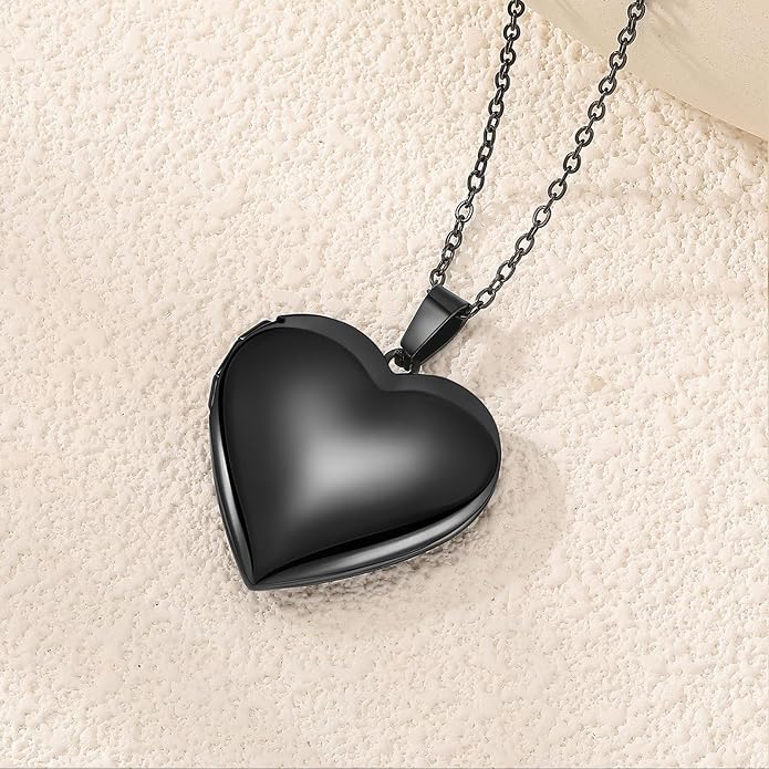 PHOCKSIN Personalized Locket Necklace for Women Photo Necklace with Customized Picture Birth Flower Birthstone New Years Gifts for Women