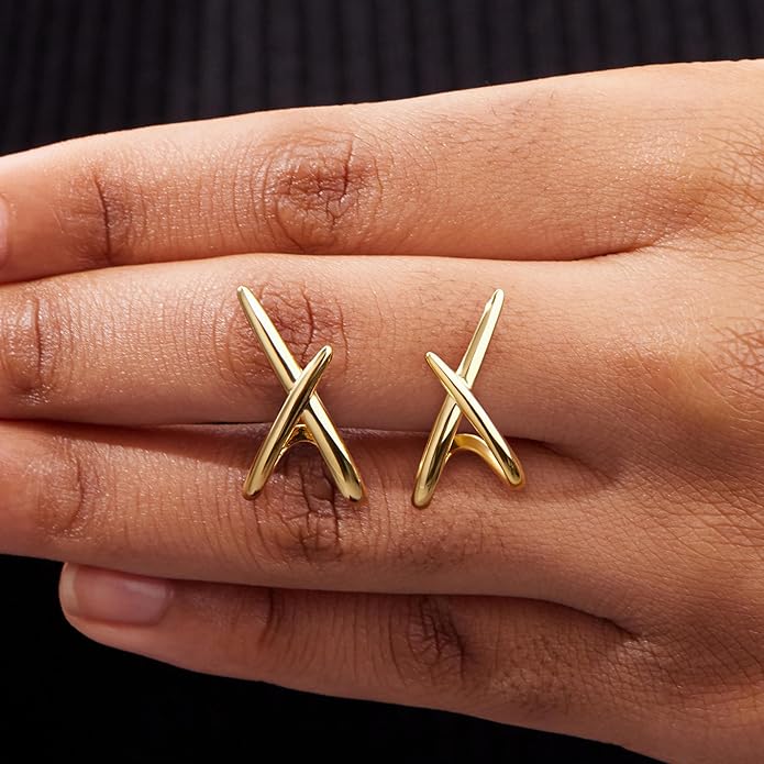 Gold Stud Earrings for Women Trendy, Simple Minimalist Gold Stud Earrings, Dainty Simple Earring for Women‘s Fashion Gifts