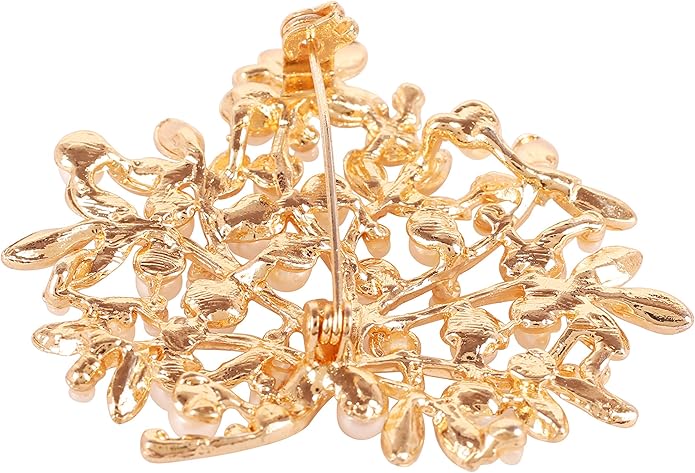Touchstone Indian Bollywood Handcrafted Designer Jewelry Brooch Lapel Pin in Gold Or Silver Tone for Women.