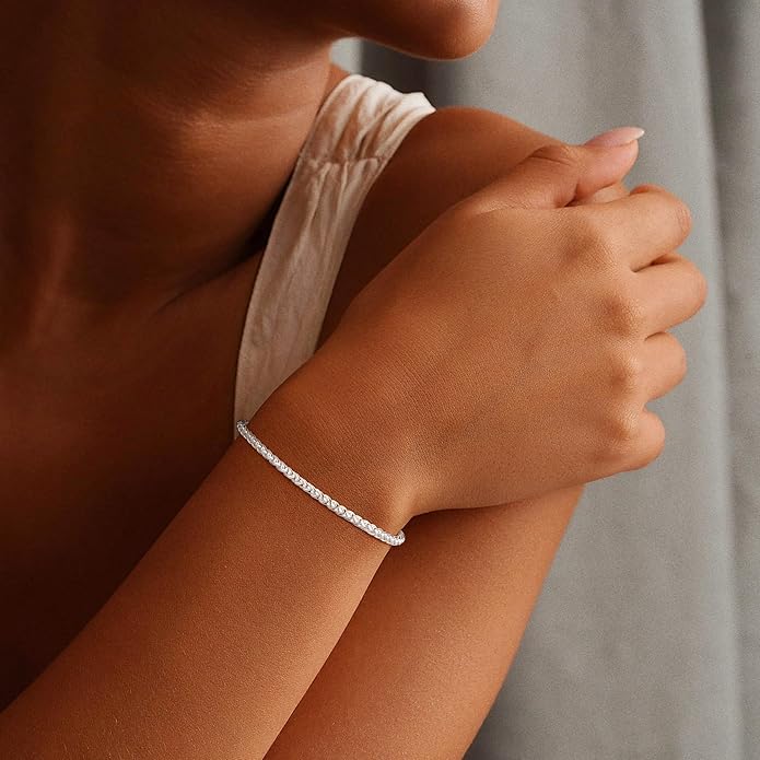 S925 Sterling Silver Bracelet for Women,3mm Wheat Sterling Silver Link Chain Bracelet for Women Jewelry Gift