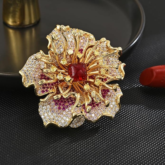 AILONMEI Brooch Pins For Women Fashion, Flower Brooches Jewelry For Women Floral Series Brooches And Pins Designer Lady's Costume
