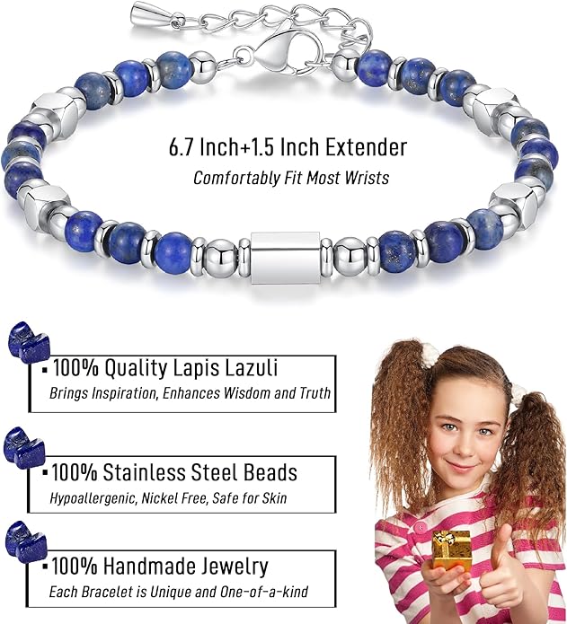 Tiny Gemstone Beaded Bracelets for Women Teen Girls, You are Awesome Jewelry Gifts for Women, Friends, Sister, Mom, Daughter...