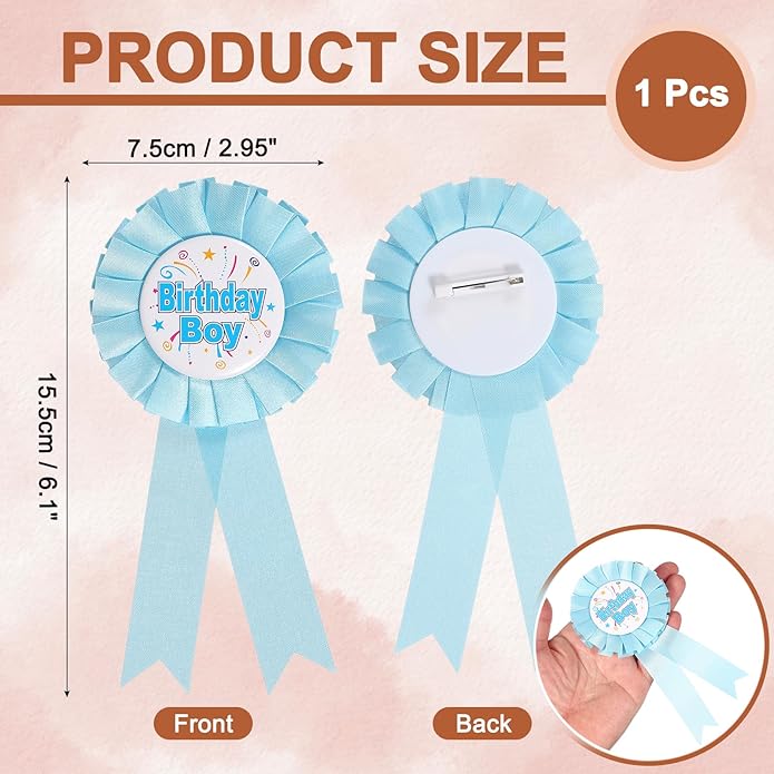 uxcell Blank Award Ribbon Prize, Party Badge Brooch Badge Brooch Pin for Women Men Colorful Satin Corsage Fabric Birthday Award Ribbon Party Tinplate Decorations