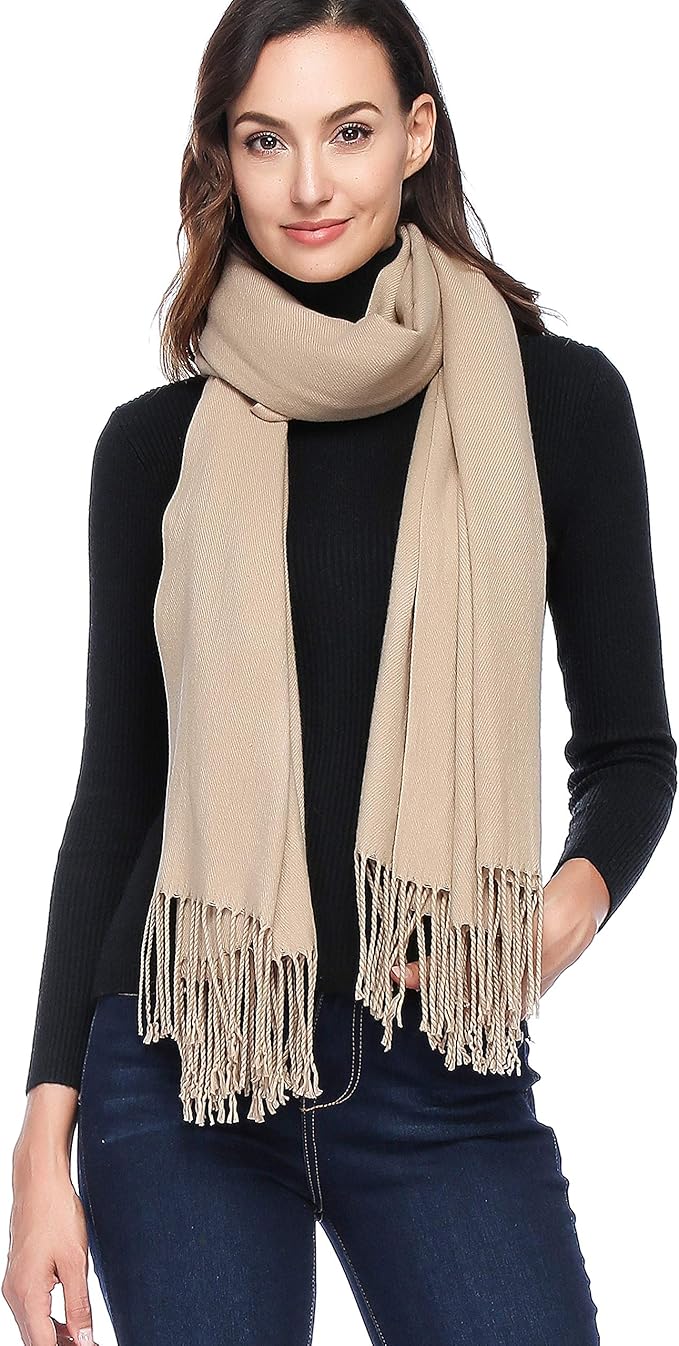 HOYAYO Extra Large Thick Pashmina Shawl Wraps - Wool Soft Winter Warm Scarves Travel Blanket for Women