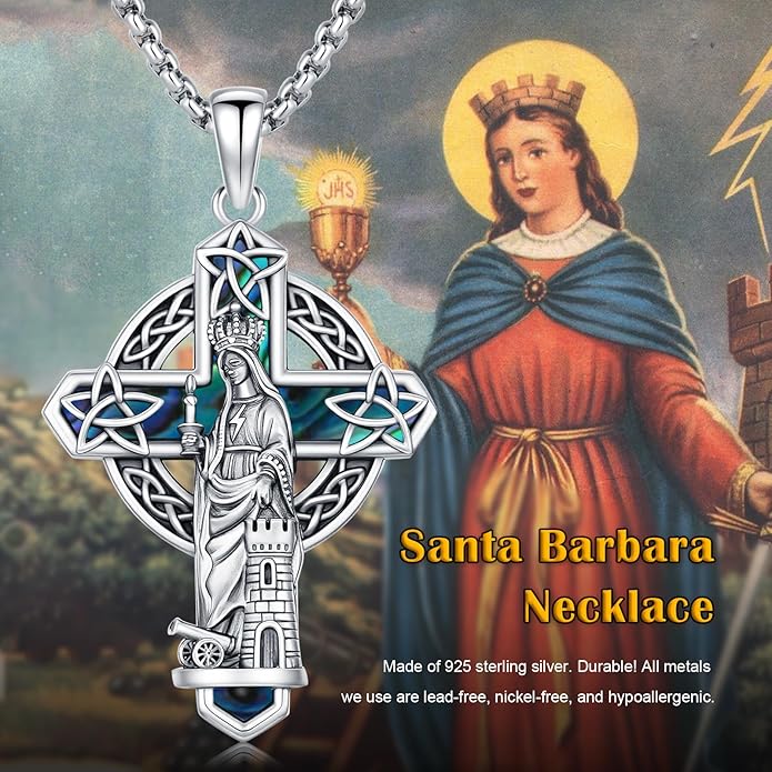 Midir&Etain Cross Necklace 925 Sterling Silver Celtic Christian Pendant Religious Protection Jewelry for Women Men