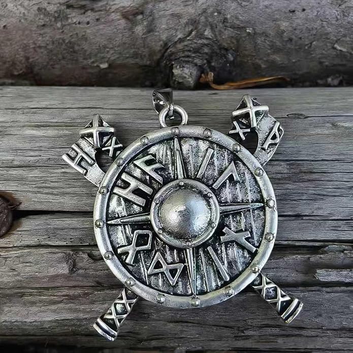 S925 Sterling Silver Viking Pendant, Norse Mythology Inspired Men's Jewelry, Perfect for Necklaces, Gift for Father's Day, Christmas, Birthday
